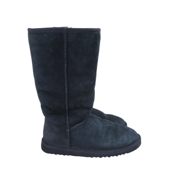 Black Suede/Shearling Mid Calf Ugg Boots in Great  Condition Size 6 - Picture 5 of 9